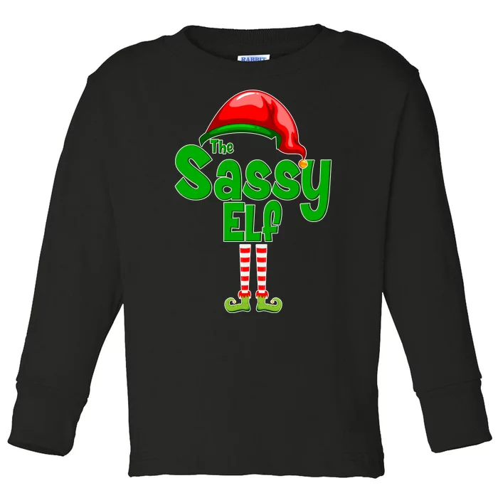 The Sassy Elf Christmas Toddler Long Sleeve Shirt