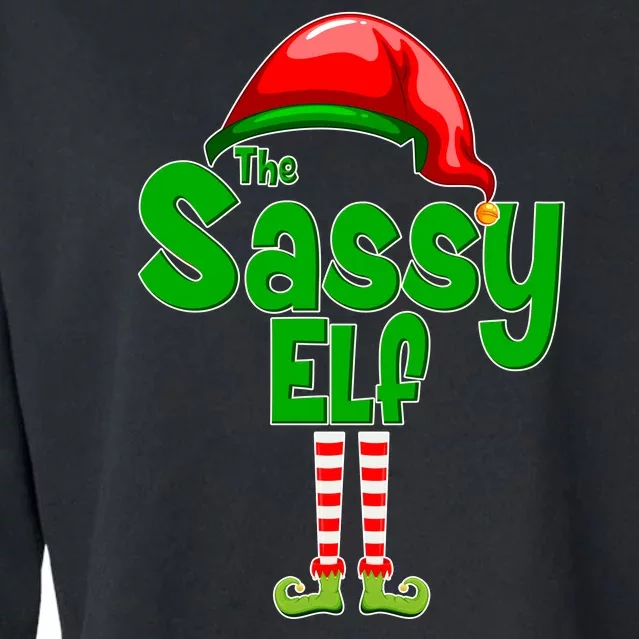 The Sassy Elf Christmas Cropped Pullover Crew