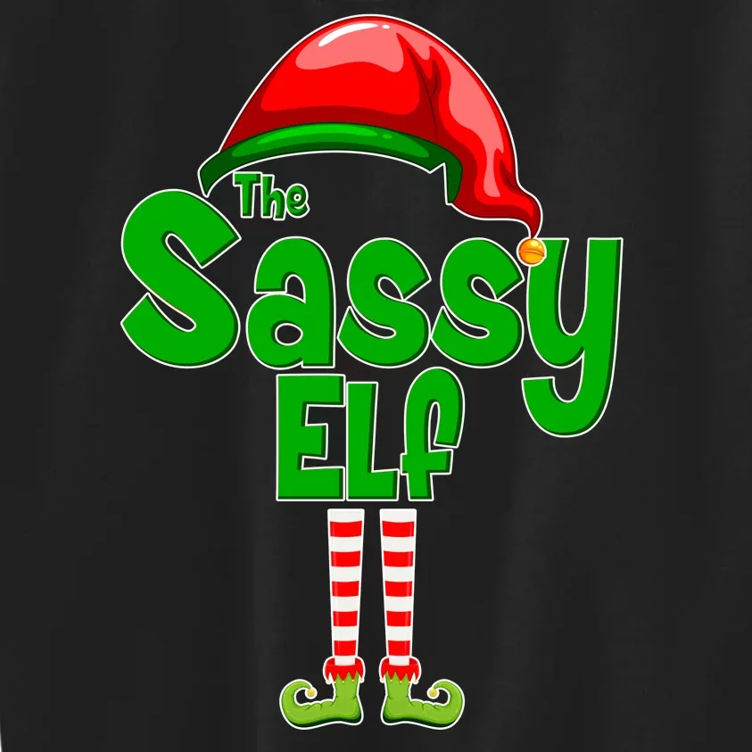 The Sassy Elf Christmas Kids Sweatshirt