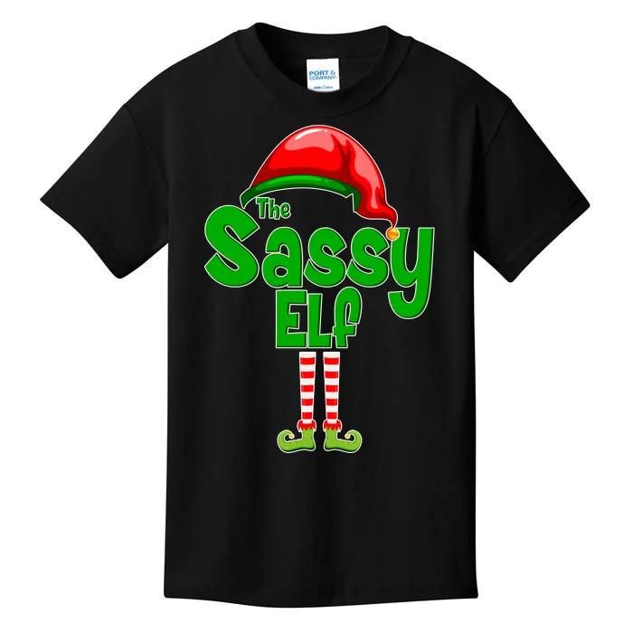 The Sassy Elf Christmas Kids T-Shirt