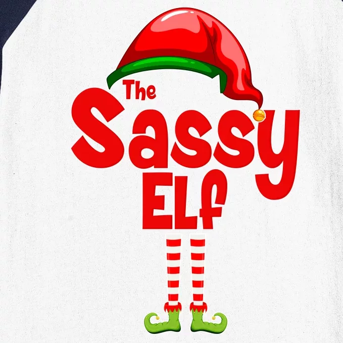 The Sassy Elf Christmas Baseball Sleeve Shirt