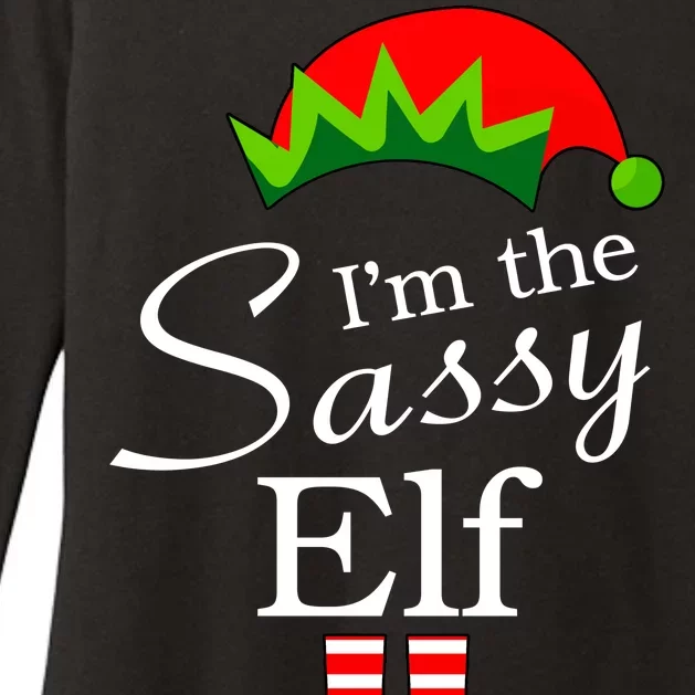 The Sassy Elf Funny Christmas Family Matching Womens CVC Long Sleeve Shirt