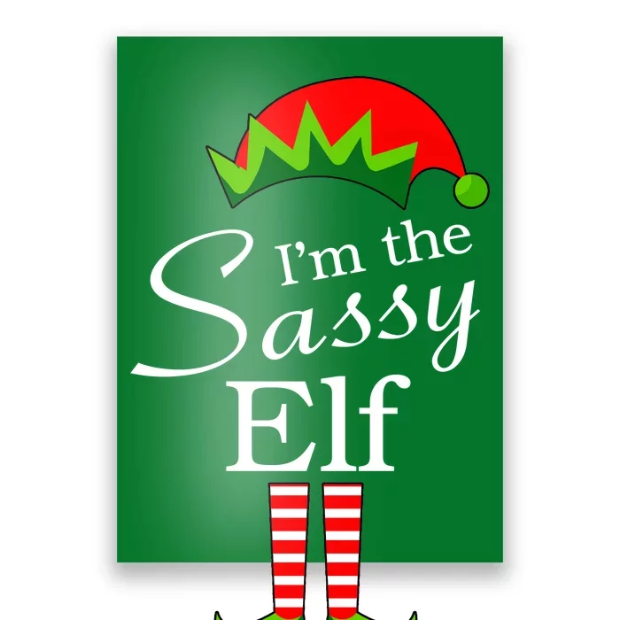 The Sassy Elf Funny Christmas Family Matching Poster