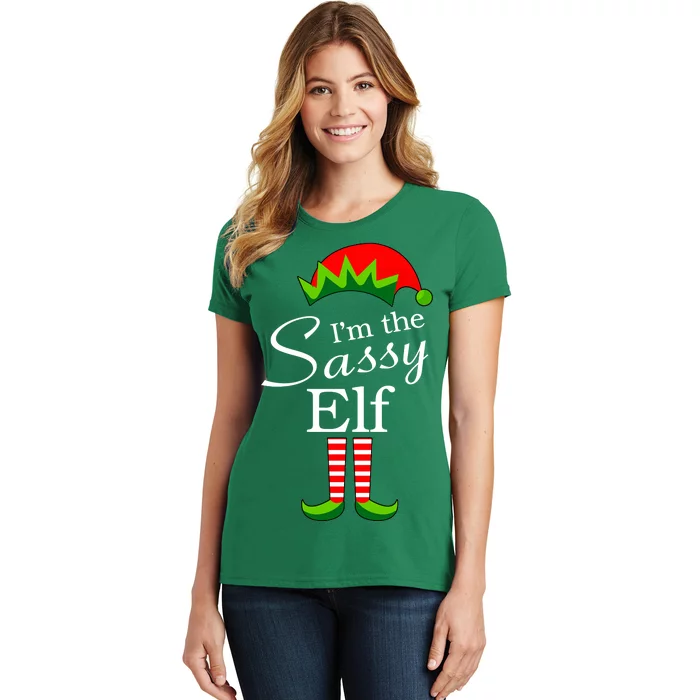 The Sassy Elf Funny Christmas Family Matching Women's T-Shirt