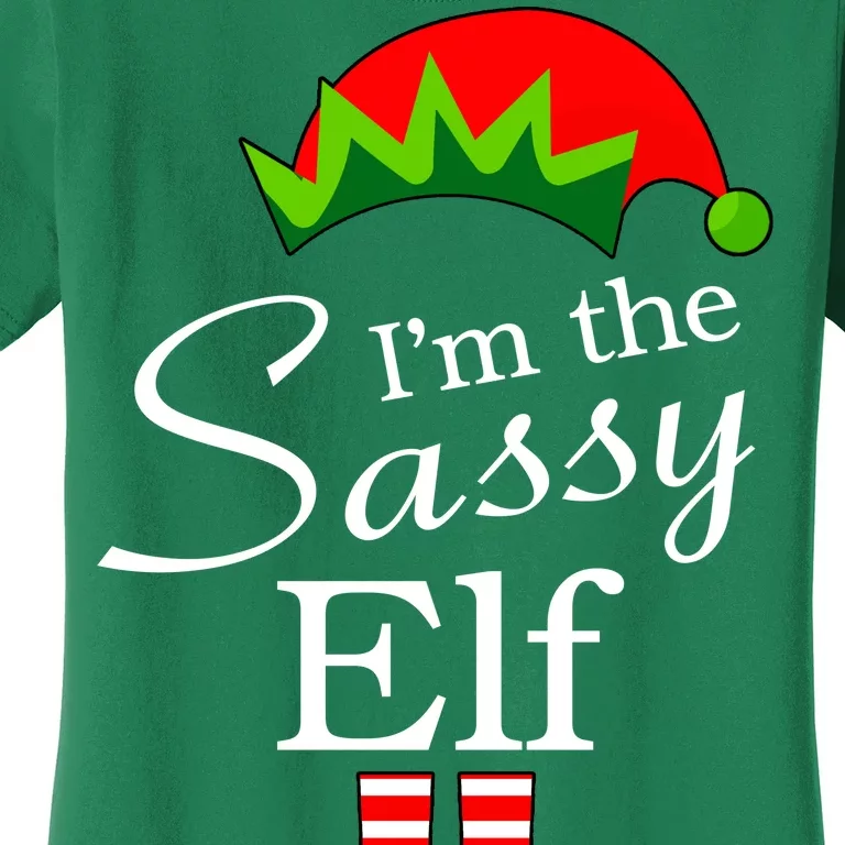 The Sassy Elf Funny Christmas Family Matching Women's T-Shirt