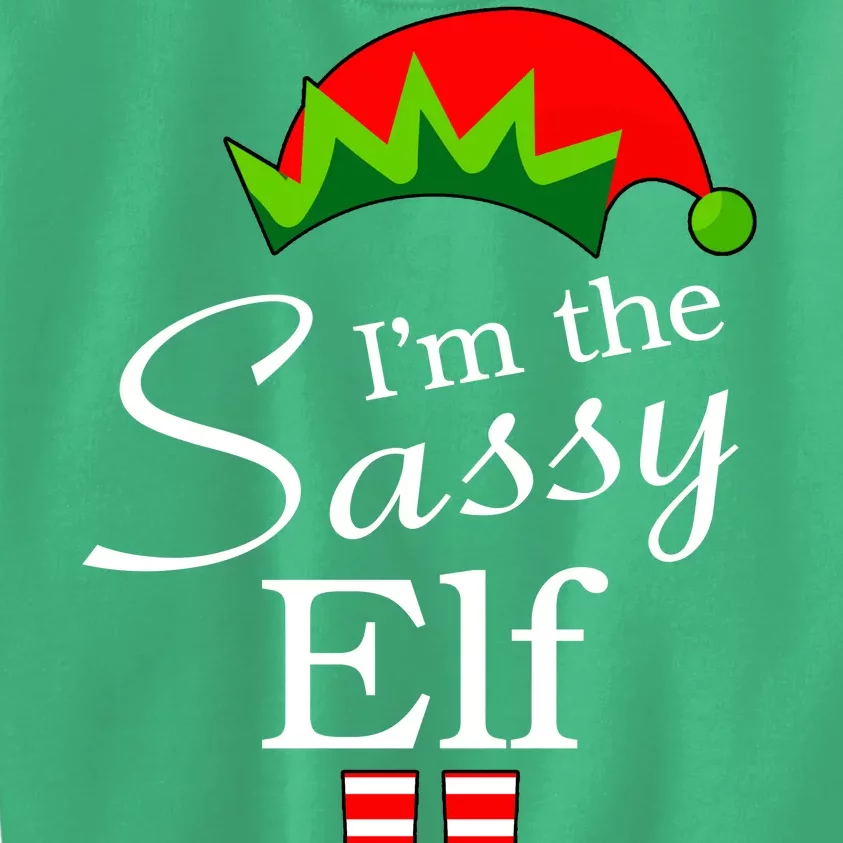 The Sassy Elf Funny Christmas Family Matching Kids Sweatshirt