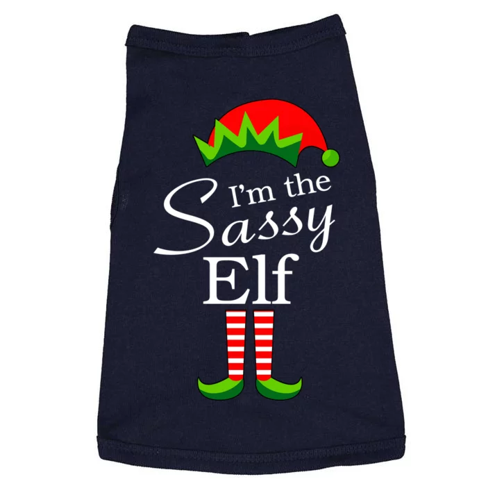 The Sassy Elf Funny Christmas Family Matching Doggie Tank