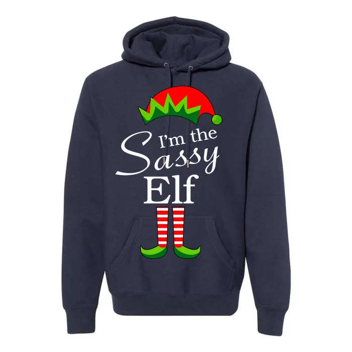 The Sassy Elf Funny Christmas Family Matching Premium Hoodie