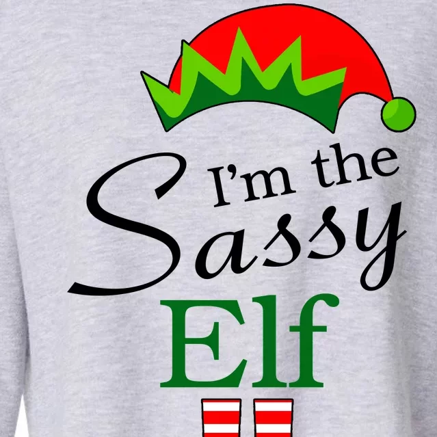 The Sassy Elf Funny Christmas Family Matching Cropped Pullover Crew