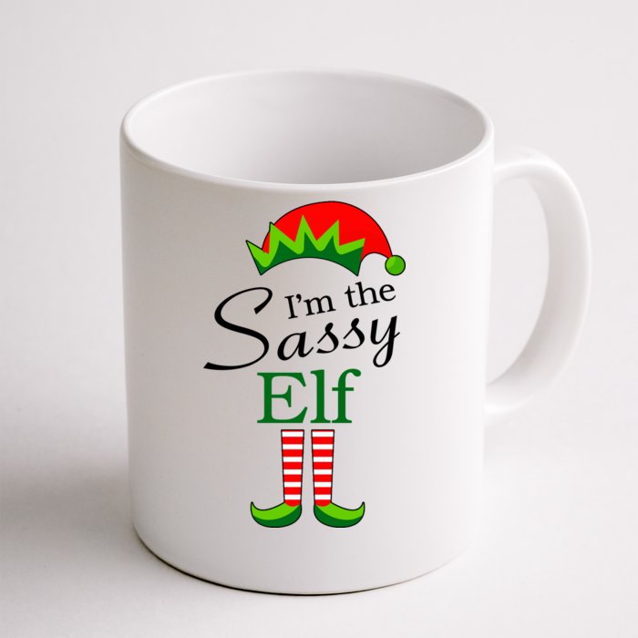 The Sassy Elf Funny Christmas Family Matching Front & Back Coffee Mug