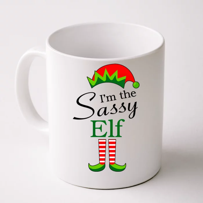 The Sassy Elf Funny Christmas Family Matching Front & Back Coffee Mug