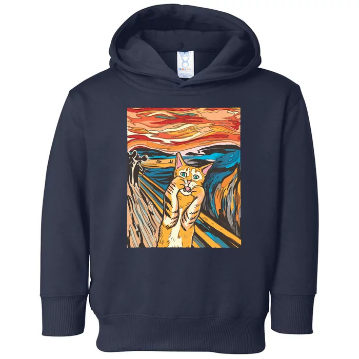 The Scream Parody Cat Toddler Hoodie