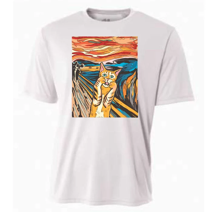 The Scream Parody Cat Cooling Performance Crew T-Shirt