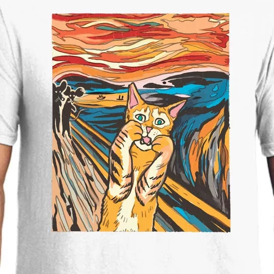 The Scream Parody Cat Pajama Set