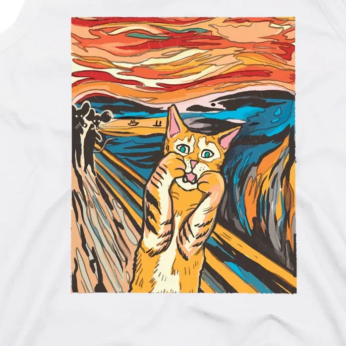 The Scream Parody Cat Tank Top