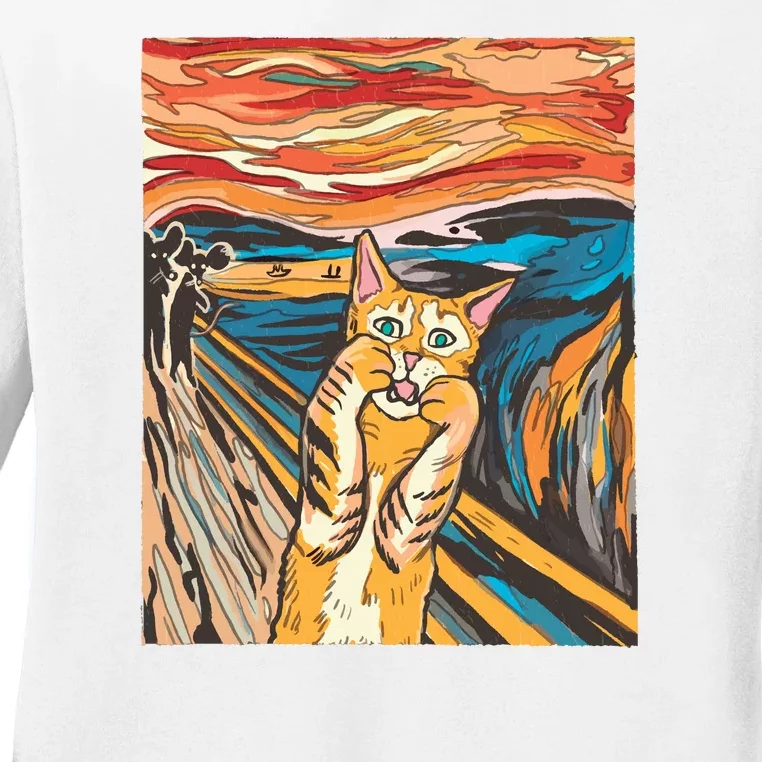 The Scream Parody Cat Ladies Long Sleeve Shirt