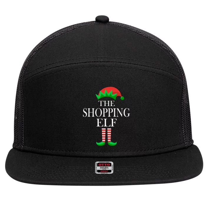 The Shopping Elf Family Matching Christmas 7 Panel Mesh Trucker Snapback Hat