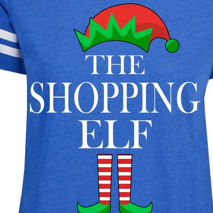 The Shopping Elf Family Matching Christmas Enza Ladies Jersey Football T-Shirt