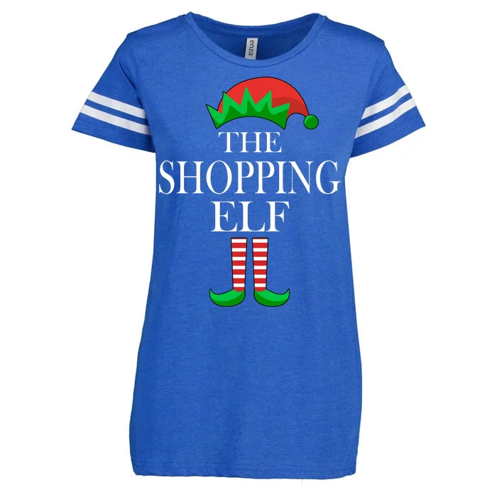 The Shopping Elf Family Matching Christmas Enza Ladies Jersey Football T-Shirt