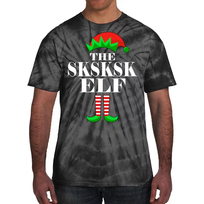 The SKSKSK Elf Funny Christmas Matching Tie-Dye T-Shirt