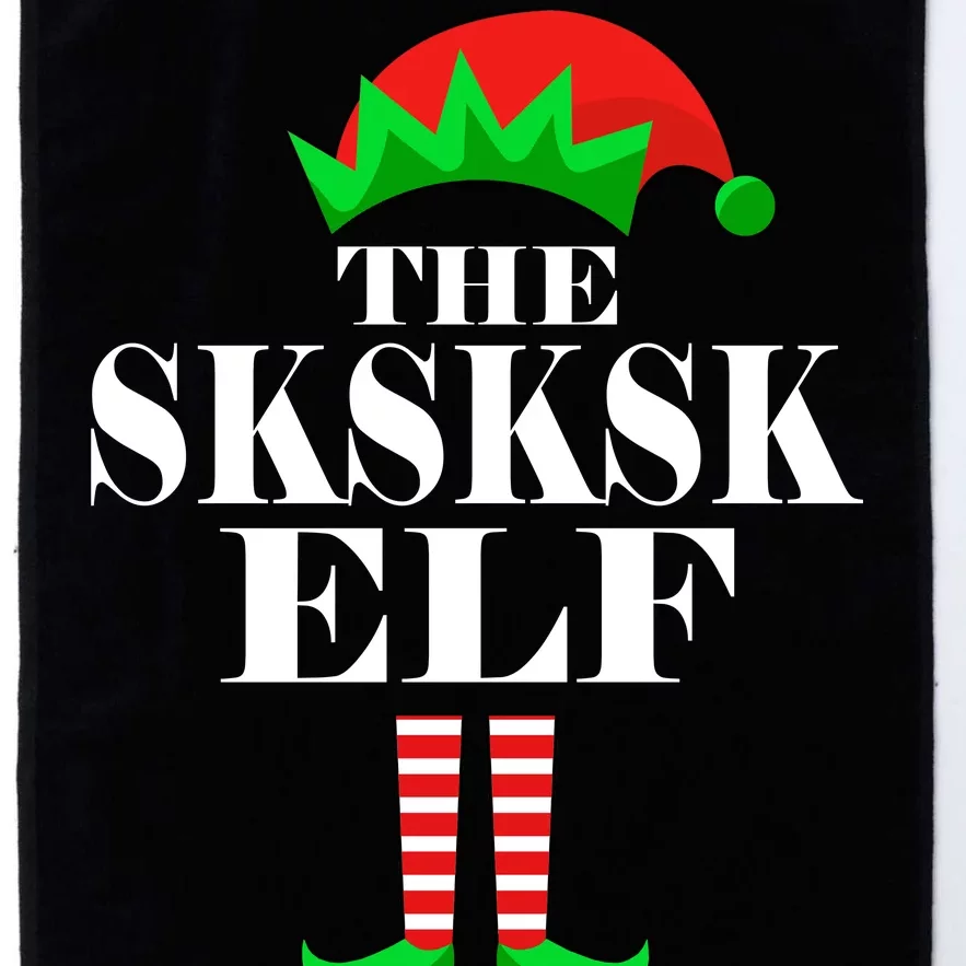 The SKSKSK Elf Funny Christmas Matching Platinum Collection Golf Towel