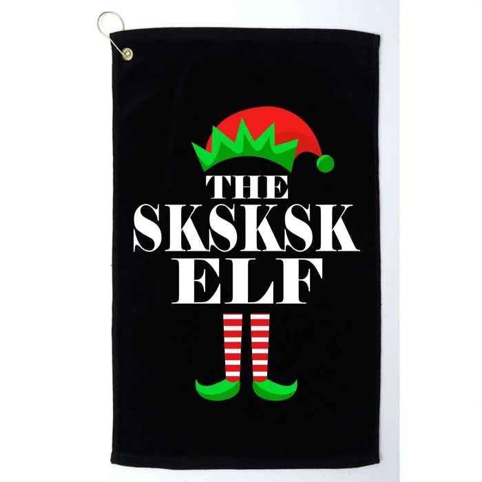 The SKSKSK Elf Funny Christmas Matching Platinum Collection Golf Towel