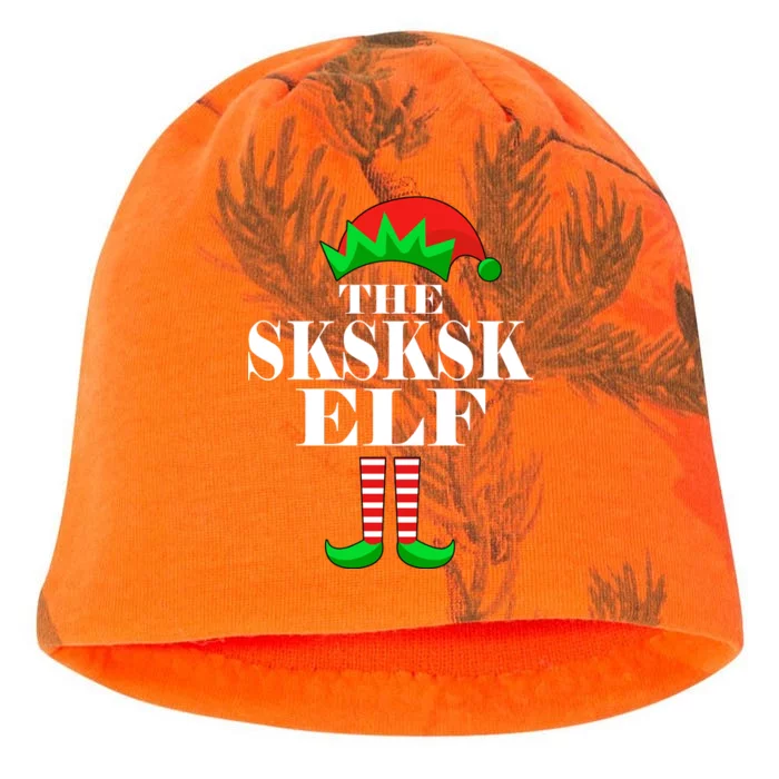 The SKSKSK Elf Funny Christmas Matching Kati - Camo Knit Beanie