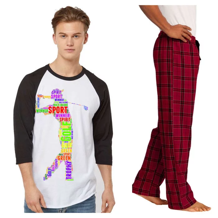 The Spirit of Golf Word Mash-up Raglan Sleeve Pajama Set