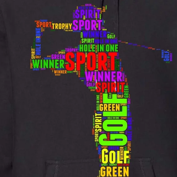 The Spirit of Golf Word Mash-up Premium Hoodie