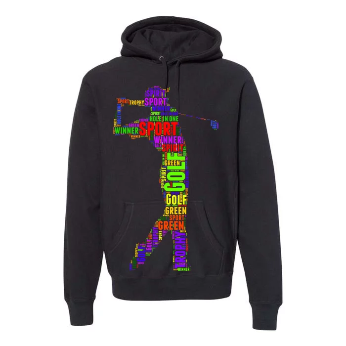 The Spirit of Golf Word Mash-up Premium Hoodie