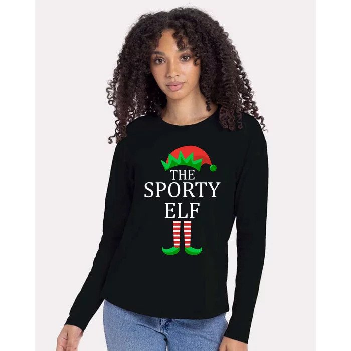 The Sporty Elf Family Matching Christmas Womens Cotton Relaxed Long Sleeve T-Shirt