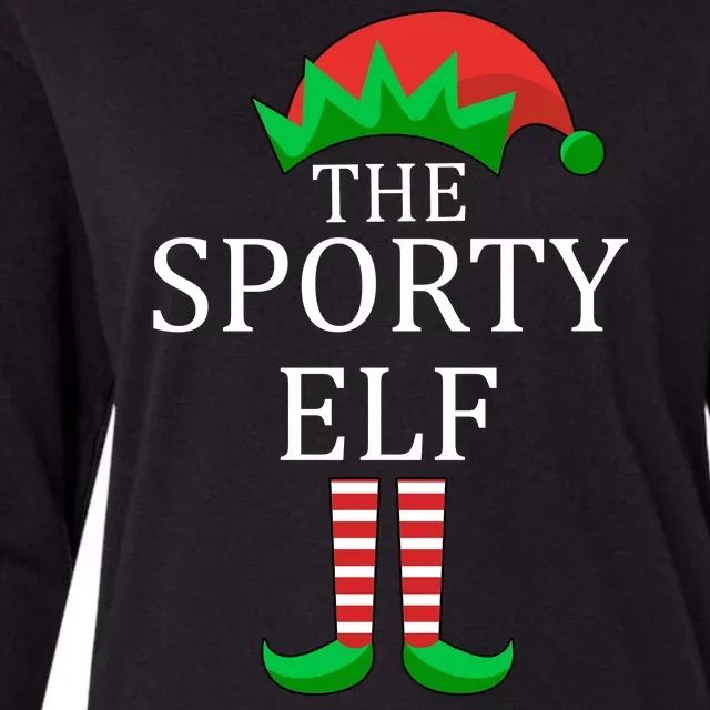 The Sporty Elf Family Matching Christmas Womens Cotton Relaxed Long Sleeve T-Shirt