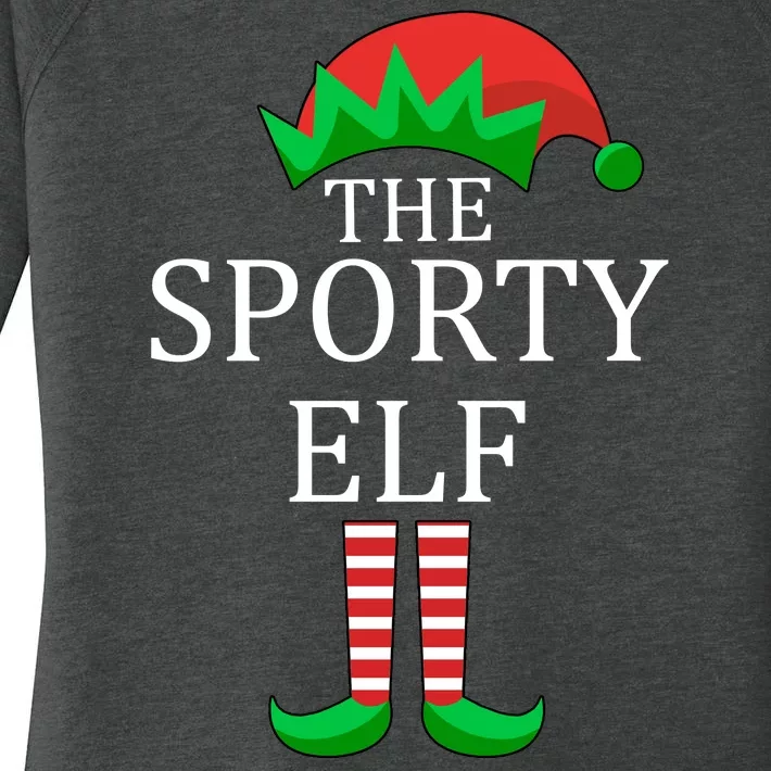 The Sporty Elf Family Matching Christmas Women's Perfect Tri Tunic Long Sleeve Shirt