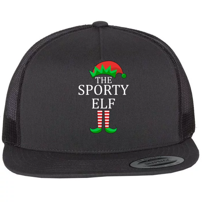 The Sporty Elf Family Matching Christmas Flat Bill Trucker Hat