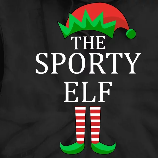 The Sporty Elf Family Matching Christmas Tie Dye Hoodie