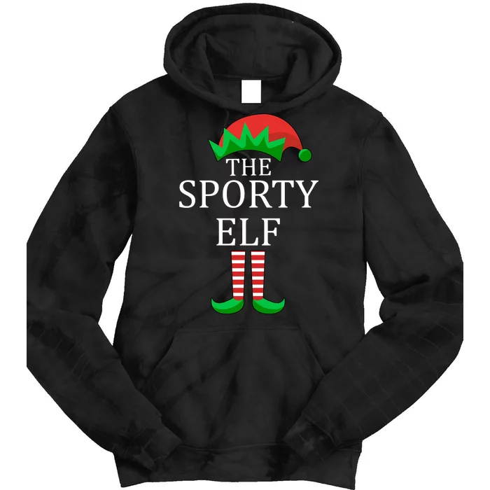 The Sporty Elf Family Matching Christmas Tie Dye Hoodie