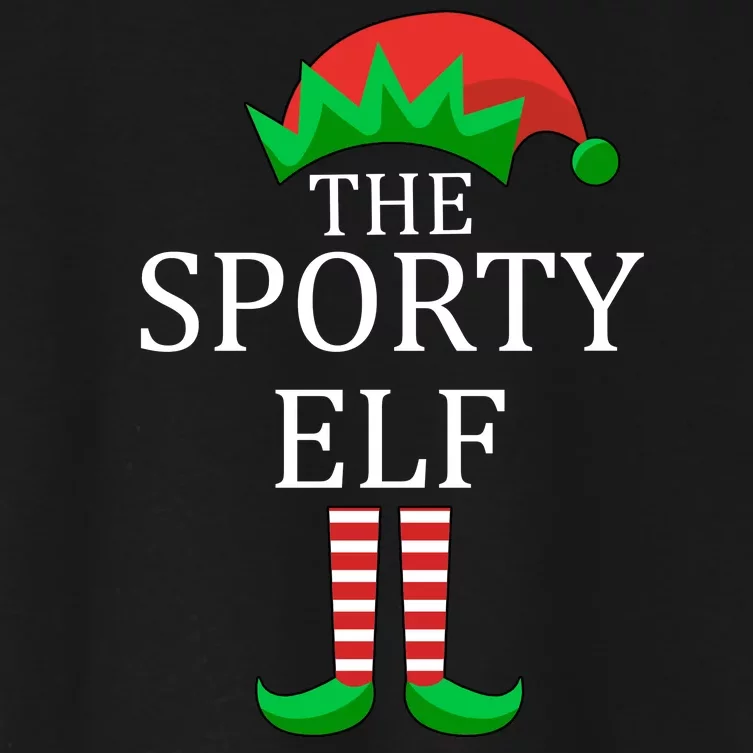 The Sporty Elf Family Matching Christmas Women's Crop Top Tee