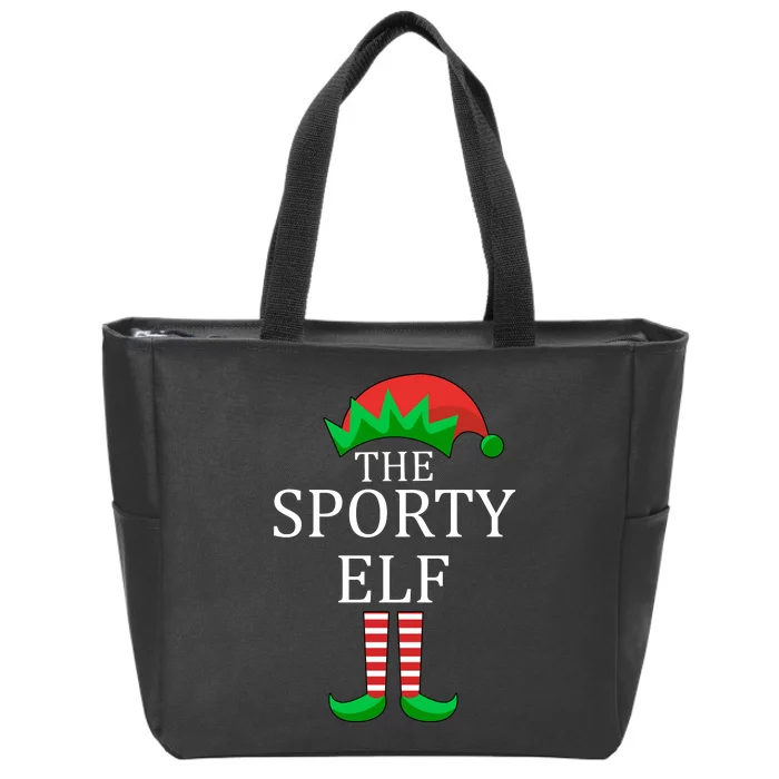 The Sporty Elf Family Matching Christmas Zip Tote Bag