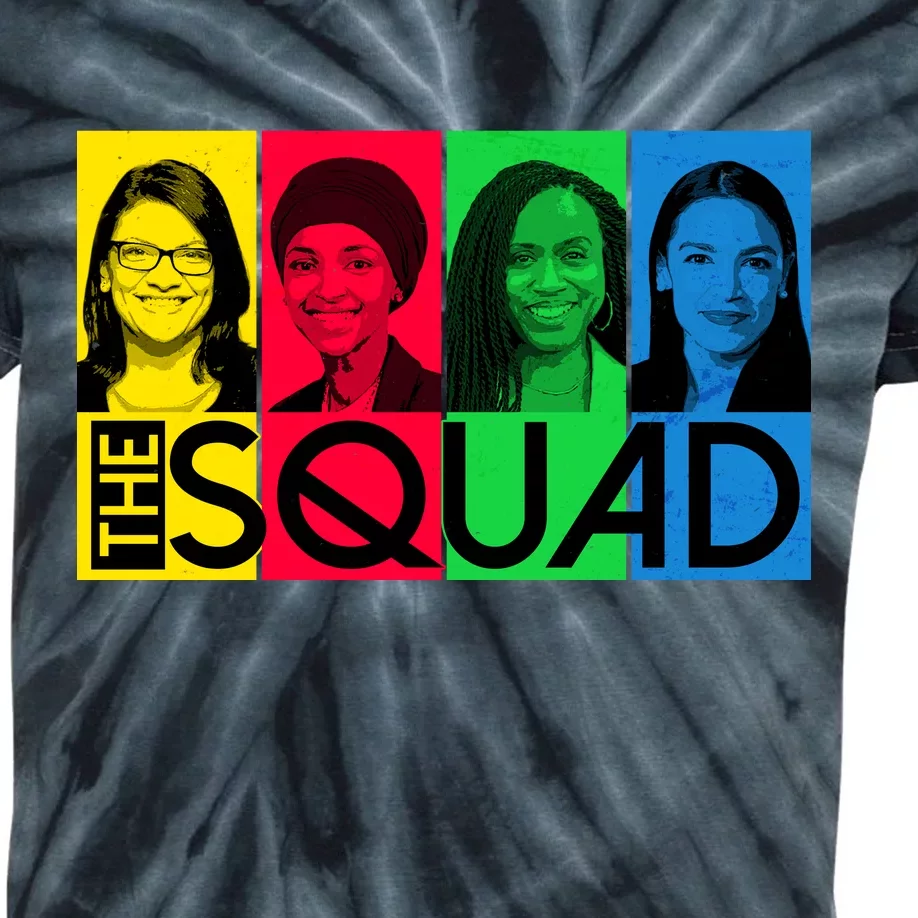 The Squad AOC Ilhan Omar Tlaib Pressley Kids Tie-Dye T-Shirt