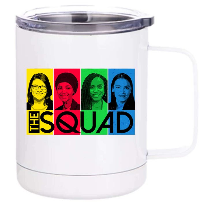 The Squad AOC Ilhan Omar Tlaib Pressley Front & Back 12oz Stainless Steel Tumbler Cup