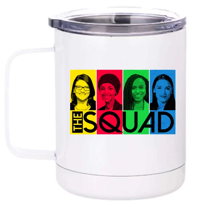 The Squad AOC Ilhan Omar Tlaib Pressley Front & Back 12oz Stainless Steel Tumbler Cup