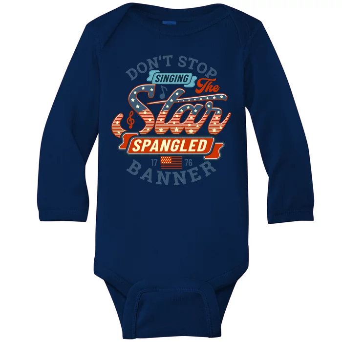 The Star Spangled Banner Baby Long Sleeve Bodysuit