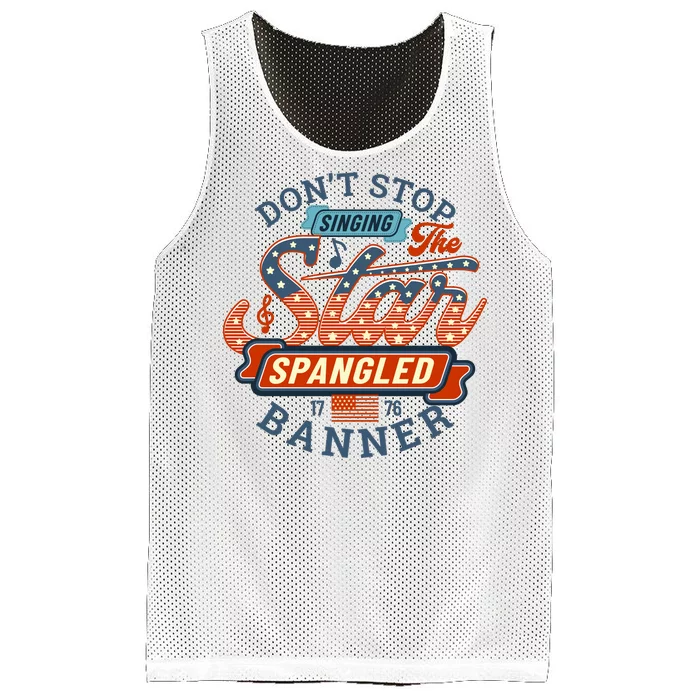 The Star Spangled Banner Mesh Reversible Basketball Jersey Tank