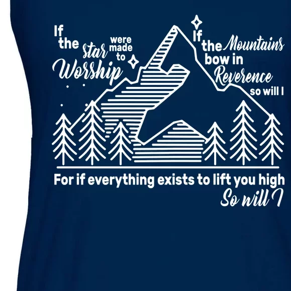 The Stars And Mountains Worship Him Ladies Essential Flowy Tank