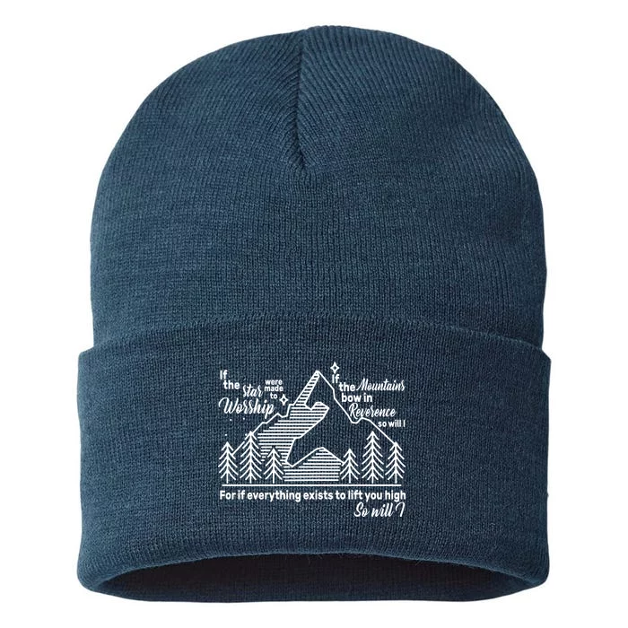 The Stars And Mountains Worship Him Sustainable Knit Beanie