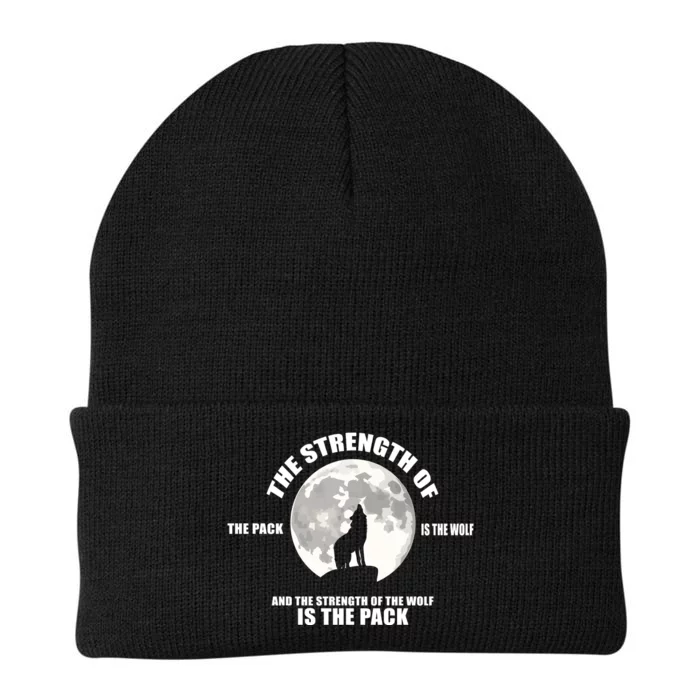 The Strength Of The Pack Is The Wolf Saying Knit Cap Winter Beanie