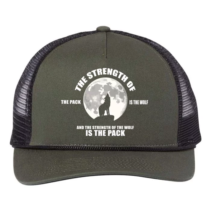 The Strength Of The Pack Is The Wolf Saying Retro Rope Trucker Hat Cap