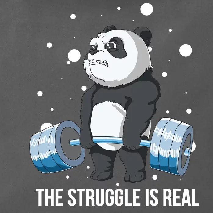 The Struggle Is Real Panda Zip Tote Bag