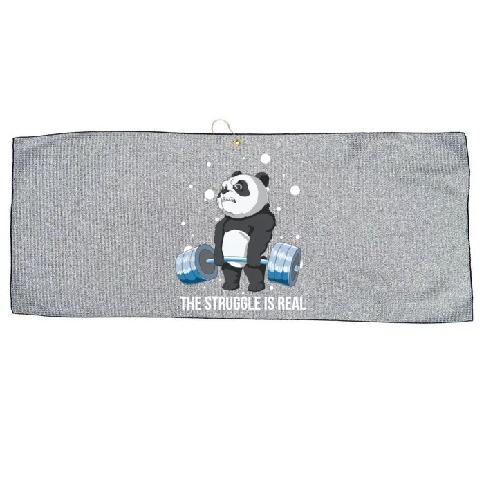 The Struggle Is Real Panda Large Microfiber Waffle Golf Towel