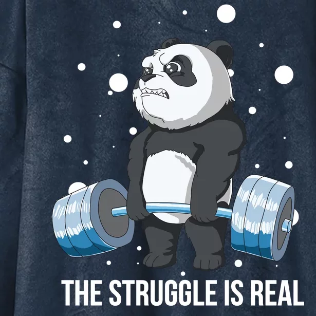 The Struggle Is Real Panda Hooded Wearable Blanket